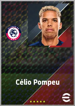 Célio Pompeu eFootball 2026 player card, 72 OVR LMF