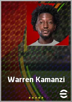 Warren Kamanzi eFootball 2026 player card, 69 OVR RB