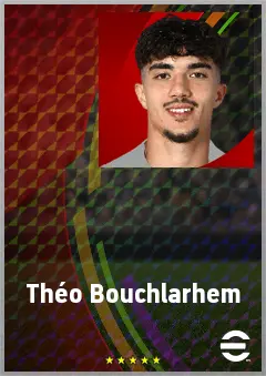 Théo Bouchlarhem eFootball 2026 player card, 65 OVR LMF