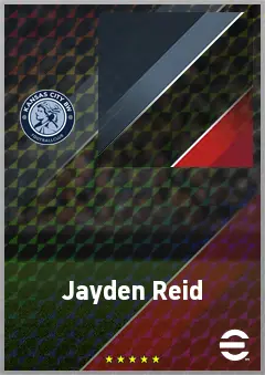 Jayden Reid eFootball 2026 player card, 67 OVR LB