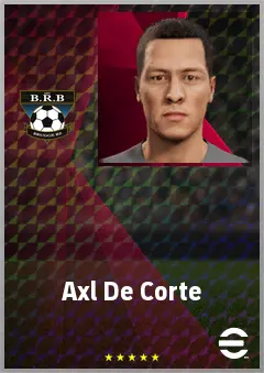 Axl De Corte eFootball 2026 player card, 64 OVR GK