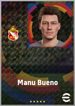 Manu Bueno eFootball 2026 player card, 68 OVR CMF