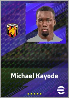 Michael Kayode eFootball 2026 player card, 74 OVR RB