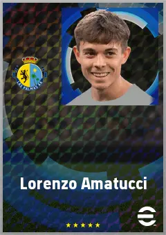 Lorenzo Amatucci eFootball 2026 player card, 70 OVR DMF