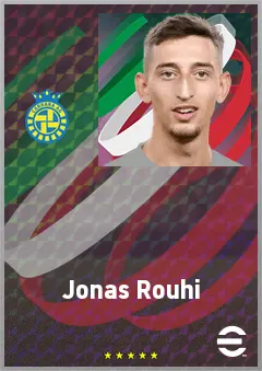 Jonas Rouhi eFootball 2026 player card, 68 OVR LB