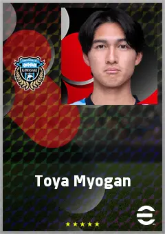 Myogan Toya eFootball 2026 player card, 64 OVR LWF