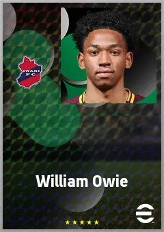 Owie William eFootball 2026 player card, 63 OVR CF