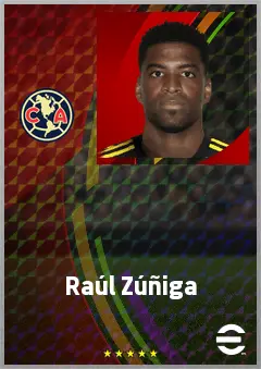 Raúl Zúñiga eFootball 2026 player card, 73 OVR CF