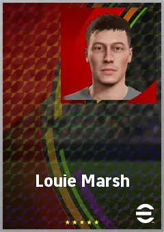Louie Marsh eFootball 2026 player card, 66 OVR CF