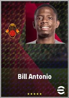 Bill Antonio eFootball 2026 player card, 68 OVR RWF