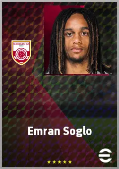 Emran Soglo eFootball 2026 player card, 67 OVR LB