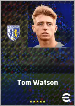 Tom Watson eFootball 2026 player card, 70 OVR LWF