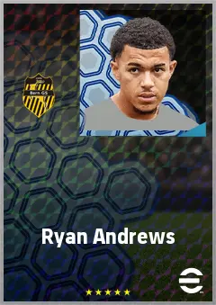 Ryan Andrews eFootball 2026 player card, 68 OVR RB