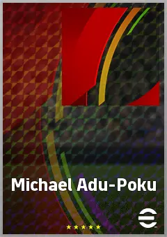Michael Adu-Poku eFootball 2026 player card, 65 OVR RWF