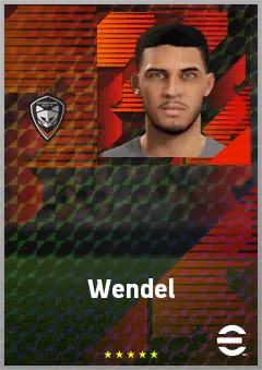 Wendel eFootball 2026 player card, 67 OVR LB