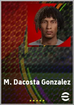 M. Dacosta Gonzalez eFootball 2026 player card, 64 OVR RWF