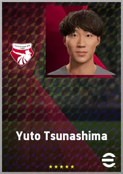 Tsunashima Yuto eFootball 2026 player card, 70 OVR CB