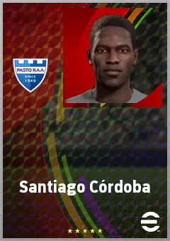 Santiago Córdoba eFootball 2026 player card, 70 OVR CF