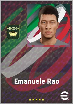 Emanuele Rao eFootball 2026 player card, 63 OVR LWF