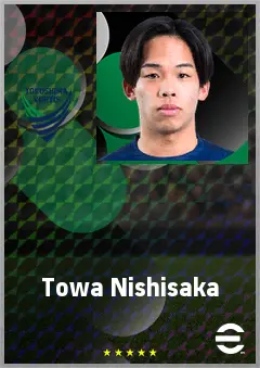 Nishisaka Towa eFootball 2026 player card, 61 OVR LMF