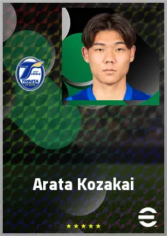 Kozakai Arata eFootball 2026 player card, 61 OVR CMF