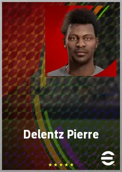 Delentz Pierre eFootball 2026 player card, 66 OVR CB