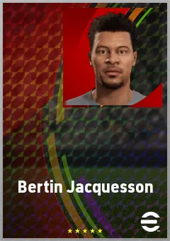 Bertin Jacquesson eFootball 2026 player card, 68 OVR RWF