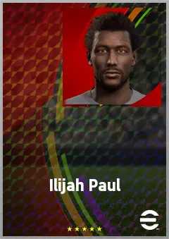 Ilijah Paul eFootball 2026 player card, 66 OVR CF