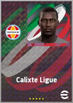Calixte Ligue eFootball 2026 player card, 68 OVR LB