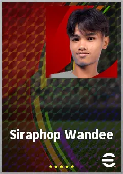 Siraphop Wandee eFootball 2026 player card, 61 OVR CMF