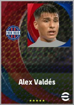 Alex Valdés eFootball 2026 player card, 67 OVR LWF