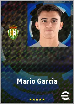 Mario García eFootball 2026 player card, 68 OVR LB