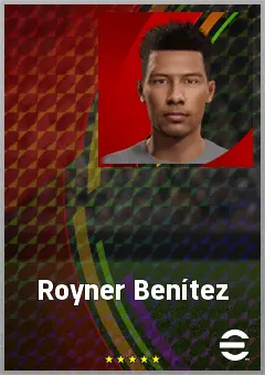 Royner Benítez eFootball 2026 player card, 65 OVR CF