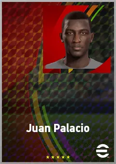 Juan Palacio eFootball 2026 player card, 65 OVR LWF