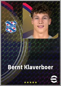 Bernt Klaverboer eFootball 2026 player card, 68 OVR GK