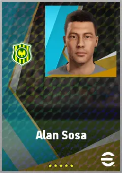 Alan Sosa eFootball 2026 player card, 72 OVR LMF