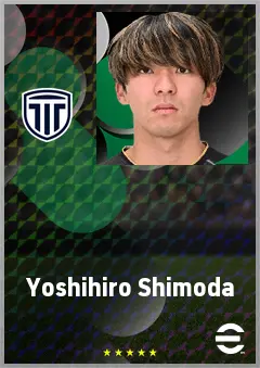 Shimoda Yoshihiro eFootball 2026 player card, 65 OVR DMF