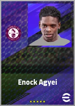 Enock Agyei eFootball 2026 player card, 67 OVR RWF