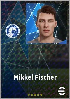 Mikkel Fischer eFootball 2026 player card, 68 OVR CB