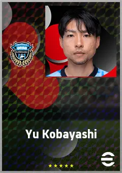 Kobayashi Yu eFootball 2026 player card, 67 OVR CF