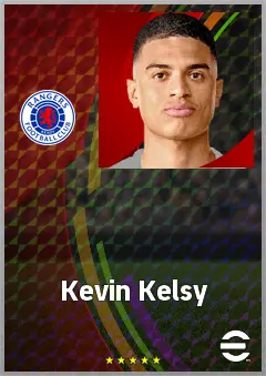 Kevin Kelsy eFootball 2026 player card, 73 OVR CF