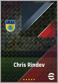 Chris Rindov eFootball 2026 player card, 68 OVR CB