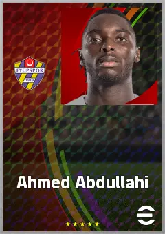 Ahmed Abdullahi eFootball 2026 player card, 64 OVR CF