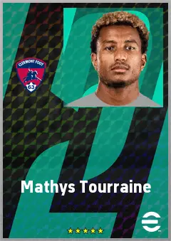 Mathys Tourraine eFootball 2026 player card, 68 OVR RB