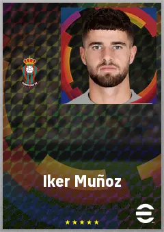 Iker Muñoz eFootball 2026 player card, 72 OVR DMF