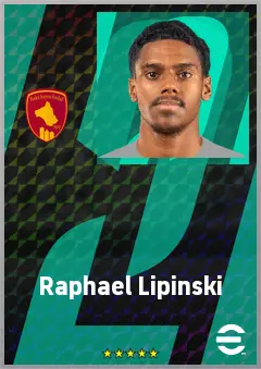 Raphael Lipinski eFootball 2026 player card, 70 OVR CB