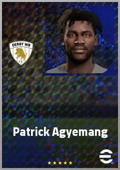 Patrick Agyemang eFootball 2026 player card, 70 OVR CF