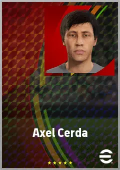 Axel Cerda eFootball 2026 player card, 64 OVR CF
