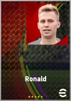 Ronald eFootball 2026 player card, 67 OVR CMF