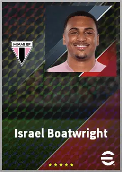 Israel Boatwright eFootball 2026 player card, 64 OVR RB
